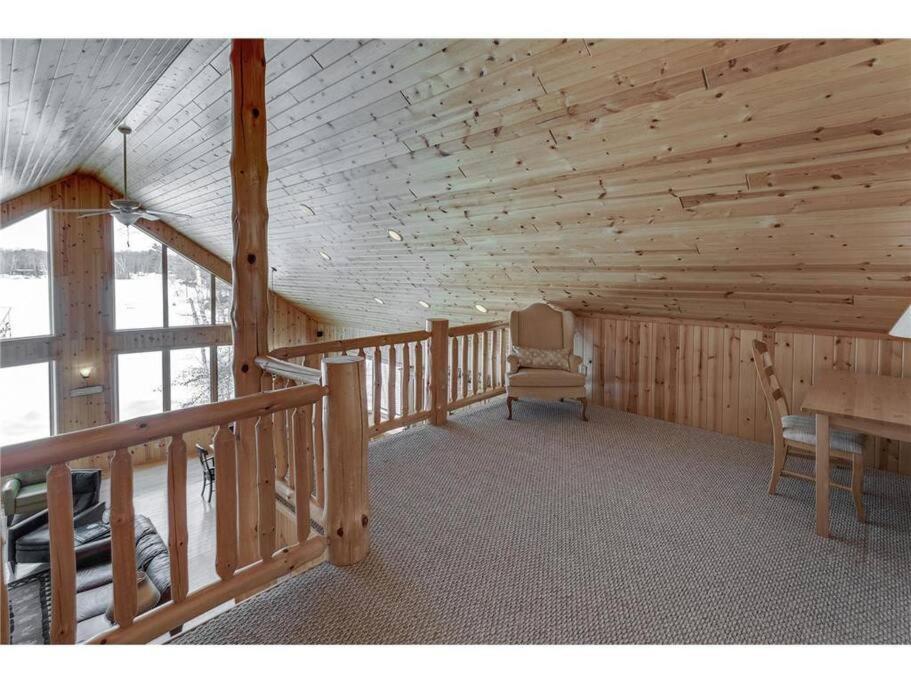 Large Log Home On Lake With Hot Tub Cross Lake Bagian luar foto